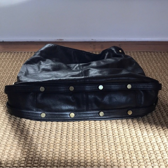 Rebecca Minkoff Black Gold Nikki Hobo Y2K Leather Shoulder Bag - Picture 3 of 9